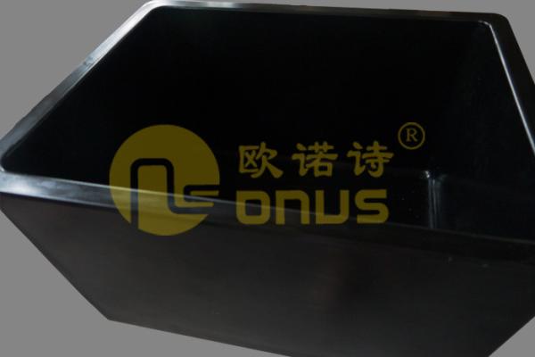 Chemical resistance epoxy resin undermount sink black color for chemistry company