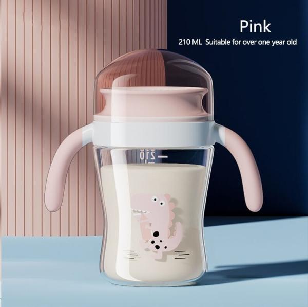 Leak Proof  Kids Cartoon Starter Sippy Cup For 7 Month Old With Handle