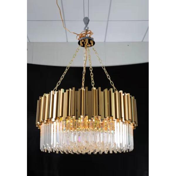 Large Crystal LED Chandelier Luxury K9 Crystal Hanging Light Living Room Pendant Lamp