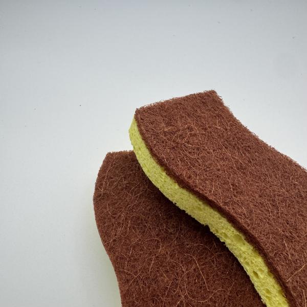 Sponge de cuisine en pâte de bois à double face pour le lavage des vaisseaux