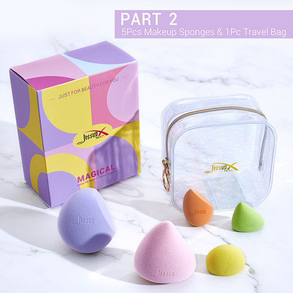 Latex Free Jessup 5pcs Beauty Blender Makeup Puff Sponge