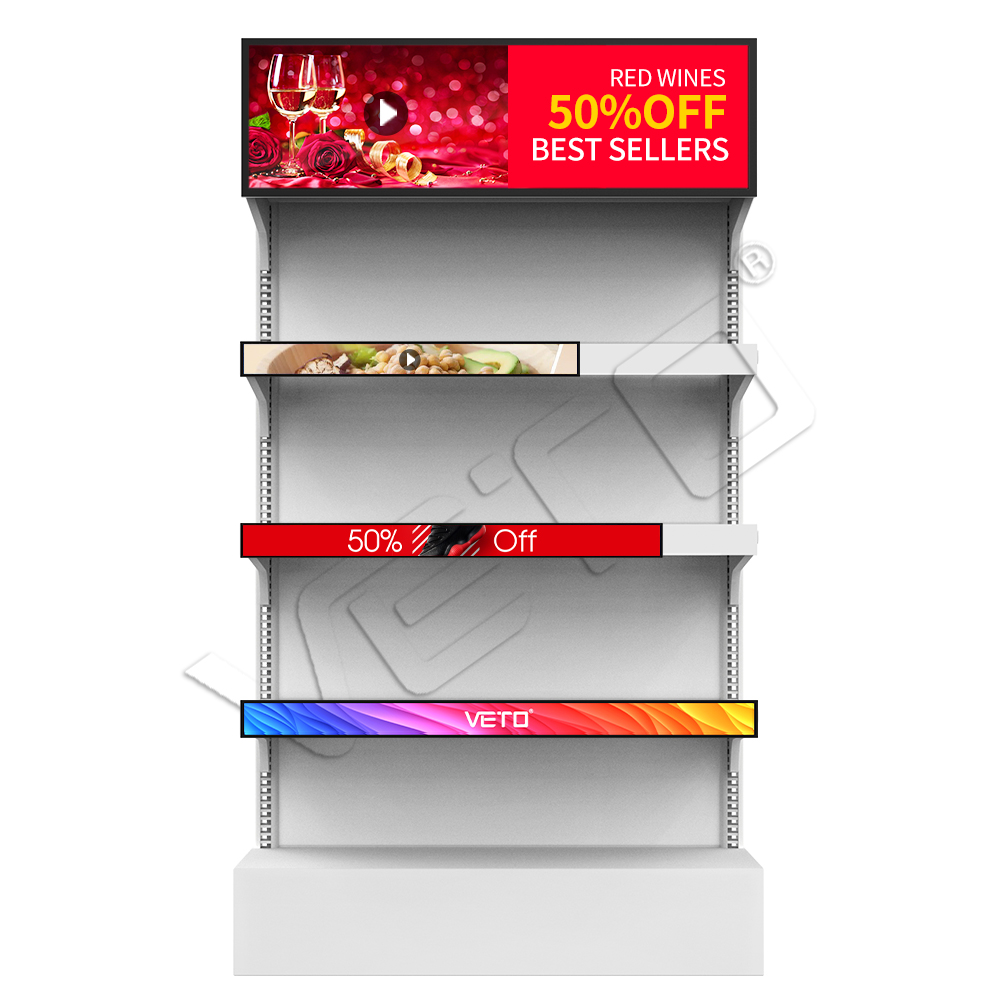 Решение игрока объявлений края полки изготовителя Signage LCD прокладки дисплея LCD Адвокатуры простирания Китая изготовленное на заказ 29,4