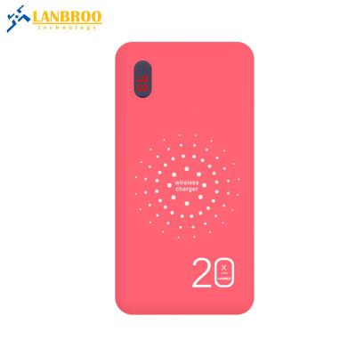 Special Design Wireless Power Bank with 3IN1 Cable 20000mAh Digital Display Screen Li-Polymer Mobile Backup Battery