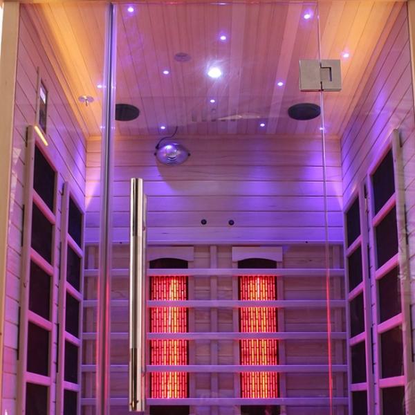 1750W Hemlock Solid Wood 2 Person Infrared Sauna For Indoor Home