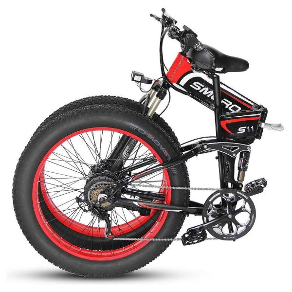 500W 13AH E-Bike Lithium Battery SMLRO S11 26x4.0 inch Fat Tire Folding E-Bike Electric Bike Drop Shipping Available