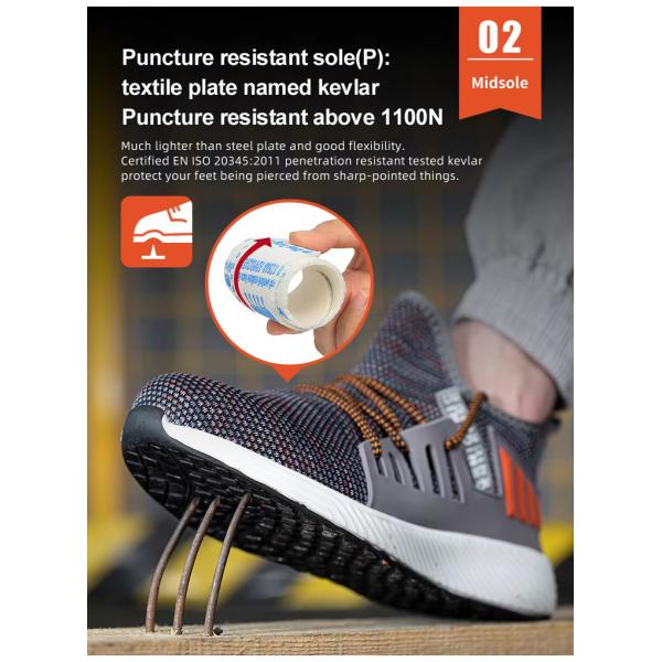 Sapatillas con estilo / ligero de acero para los dedos de las patas