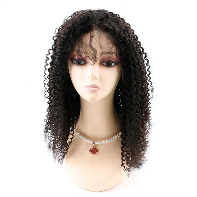 As perucas dianteiras encaracolados perversos do laço, atam a categoria completa dianteira do cabelo humano 8A das perucas