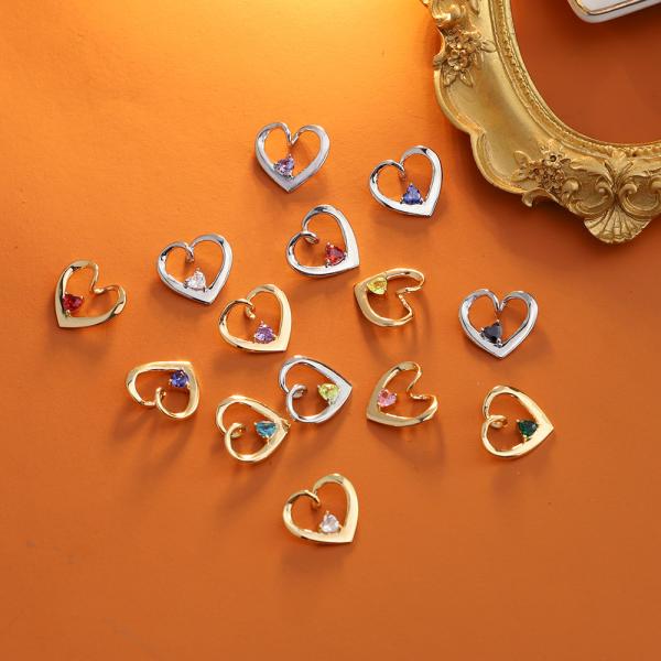 Twisty выгравированный шарм сердца