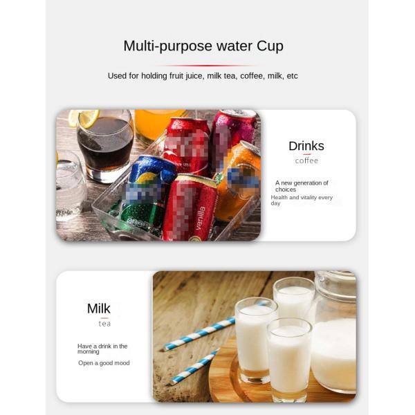 Spill Proof 500ml Colorful  Outdoor Travel Glass Water Bottle With Straw Bamboo Lid Water Bottle Lightweight For Home OfficeCustomized Acceptable