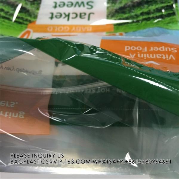 Wicket Bag For Vegetable Packaging Factory Recycle PE laminated PET vegetable bag, fruit pouch, bread bag pack