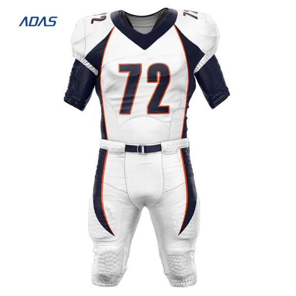 Oem Plain American Football Jersey Uniform Sublimation Polyester Cool Dry Rinsing Personalised