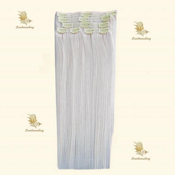 Customization Clip Ins 100% Virgin Human Hair for White Women Pre-Bonded Type Clips