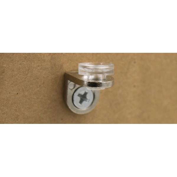 Zinc Alloy and PVC Glass Clamp Bracket Holder for Flat Glass Railing Shelf Accessory