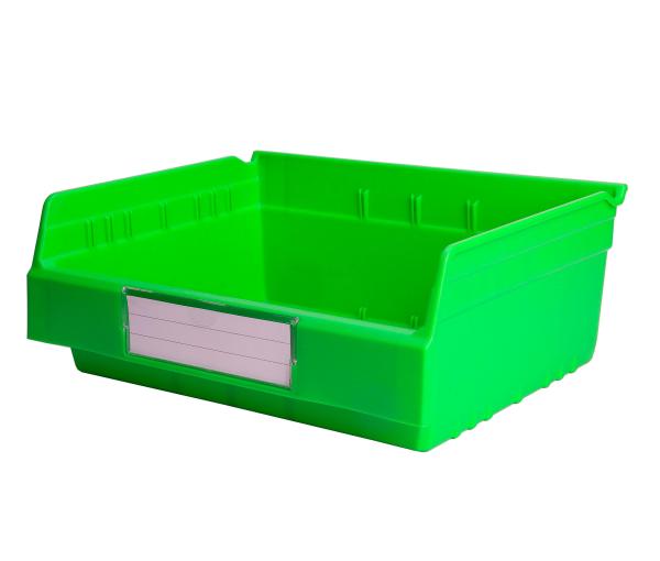 Plastic Bin Storage Semi-Open Shelf Design for Space-Saving Warehouse Organization