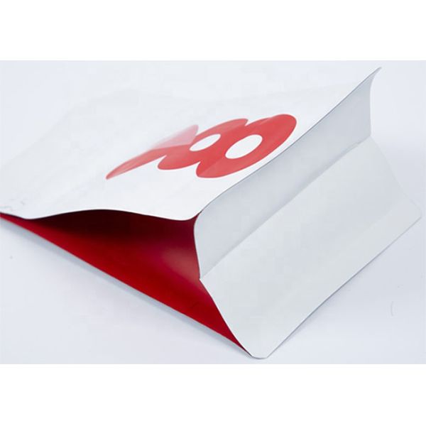 Eight Side Seal Aluminum Foil Ziplock Bags Flat Bottom For Biscuit Cashews Snacks