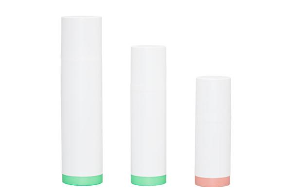 A bomba mal ventilada do sistema recarregável branco dos Pp engarrafa a forma redonda 30ml 50ml 100ml