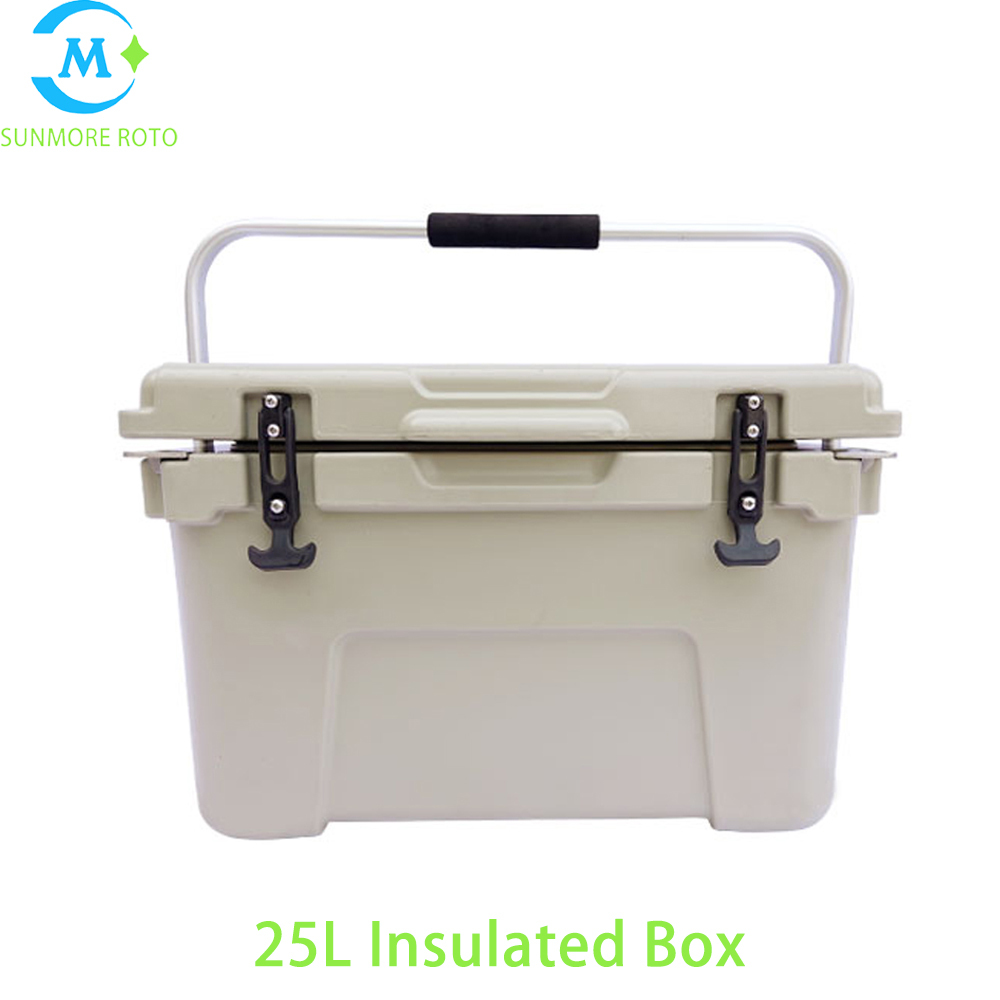 Custom 25L Stone Gray HDPE Cooler Box for Commercial Catering & Outdoor Storage
