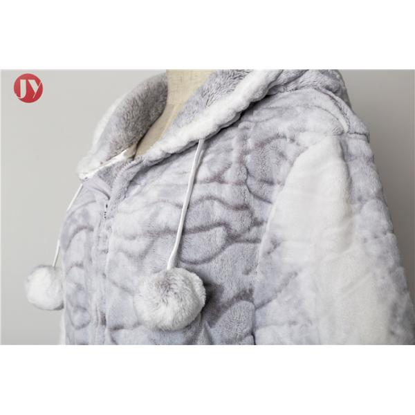 women's sleepwear discharge print embossed fleece hooded footed onesie loungewear pajamas