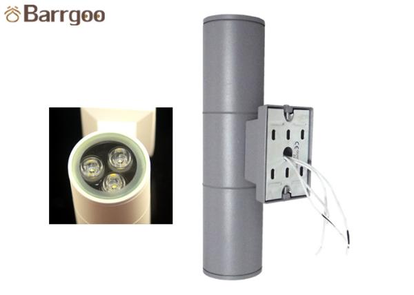 2x3W  Up And Down Led Outdoor Wall Lights , Exterior Wall Mounted Lights For Park Sidewalk