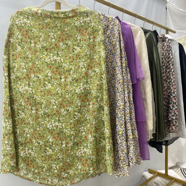 Fashionable Mixed Size Used Summer Clothing Second Hand Polyester Cotton Skirt