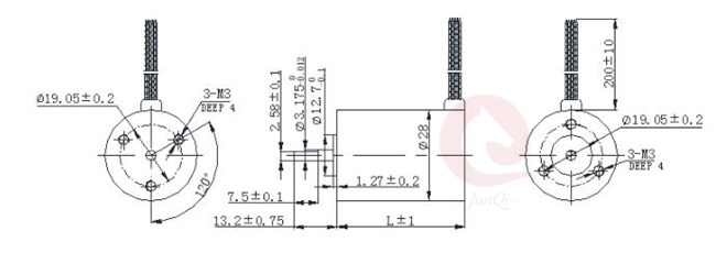 мотор dc 28mm безщеточный, мотор Макс 10000rpm ротора BLDC серии JQ28BL внутренний, вращающий момент 50mN.m