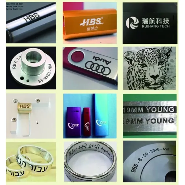 20W 30W 50W Mini Auto Focus Enclosed Fiber Laser Marking Machine For Metal Plastic Logo Printing