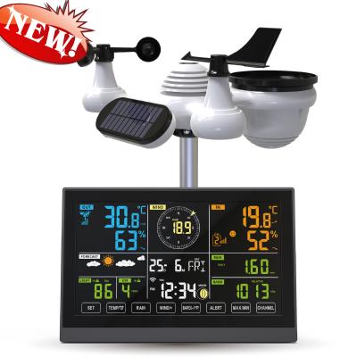 7 IN 1 Solar Powered Weather Station 300x279x393mm Radio Controlled Clock Weather Station