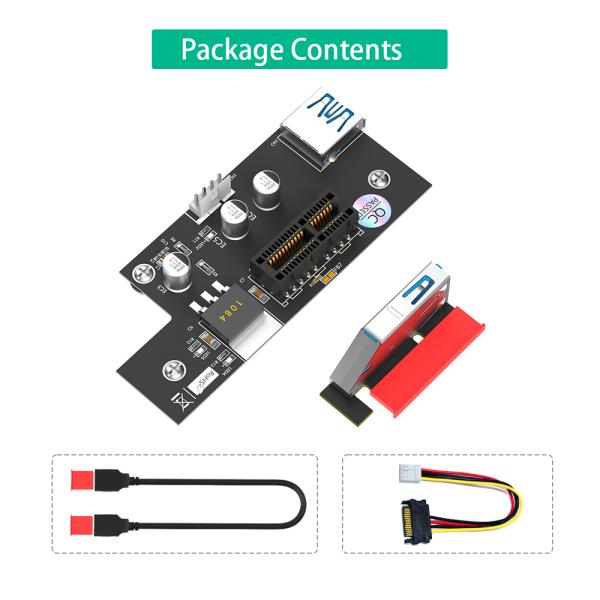 PCI-E 1X a 16X Extensor de tarjetas elevadoras de 22 cm con almohadillas magnéticas para los pies