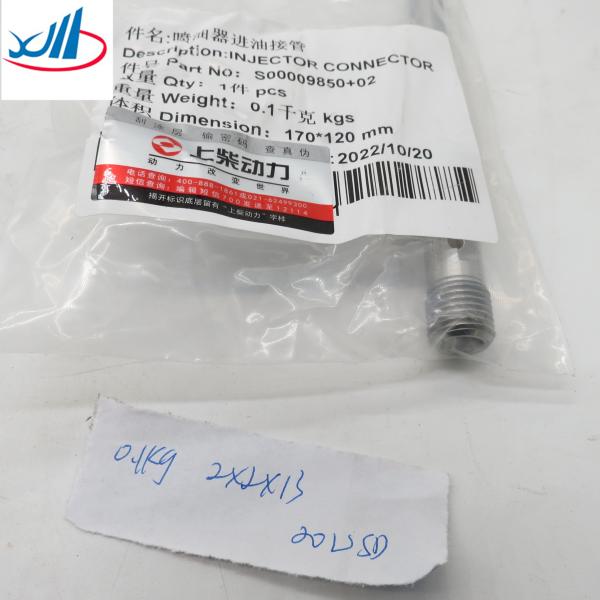 S00009850+02 Shacman Spare Parts diesel engine parts Fuel Injection Inlet Pipe