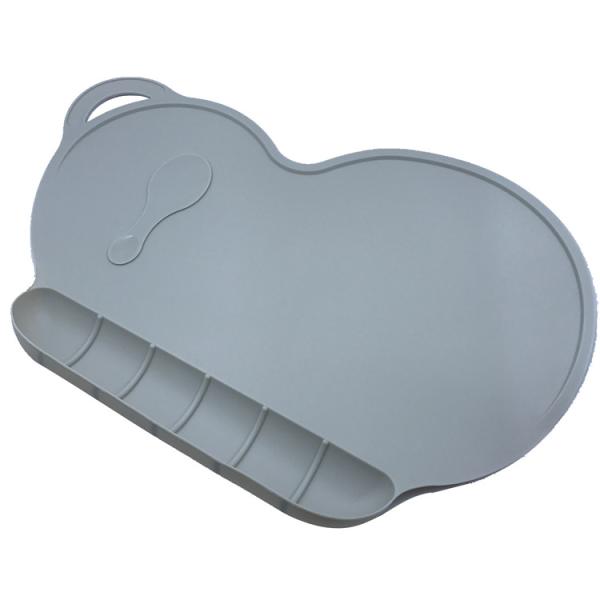 Soft FDA Food Grade Free Custom Shape Kids Dinner Plate Silicone Baby Placemat