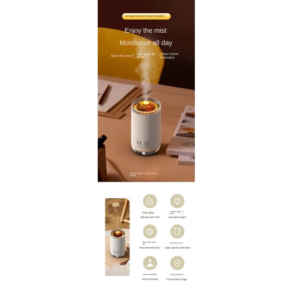 Smart Home Mini Portable Ultrasonic Humidifier USB Powered Ultra Quiet Operation