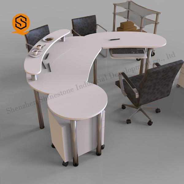 Contemporary Solid Surface Office Furniture , Boss Table For Office