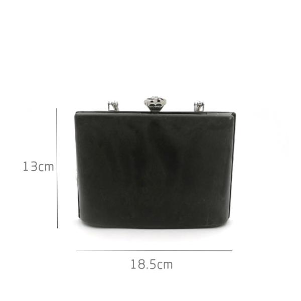 OEM fashion 18.5*13 cm silver color plastic and iron beautiful evening bag box clutch purse metal frame