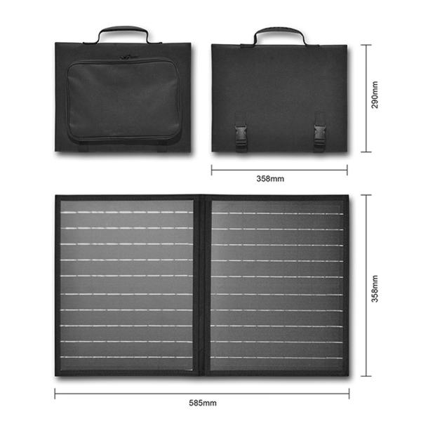 Waterproof  Portable Foldable Solar Panels High Efficiency PET Monocrystalline Outdoor 30W 18V
