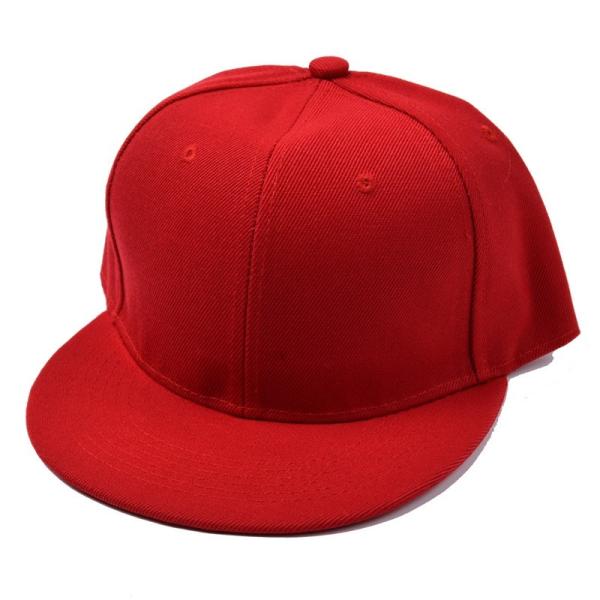 Borda lisa exterior do chapéu de basebol do Snapback do painel da planície 6 ajustável para a mola