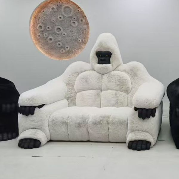 Animal Design Series Gorilla Out-look Sofa Set Design for Hotel Living Room Decor Fabric Upholstery King Kong Sofa Couch