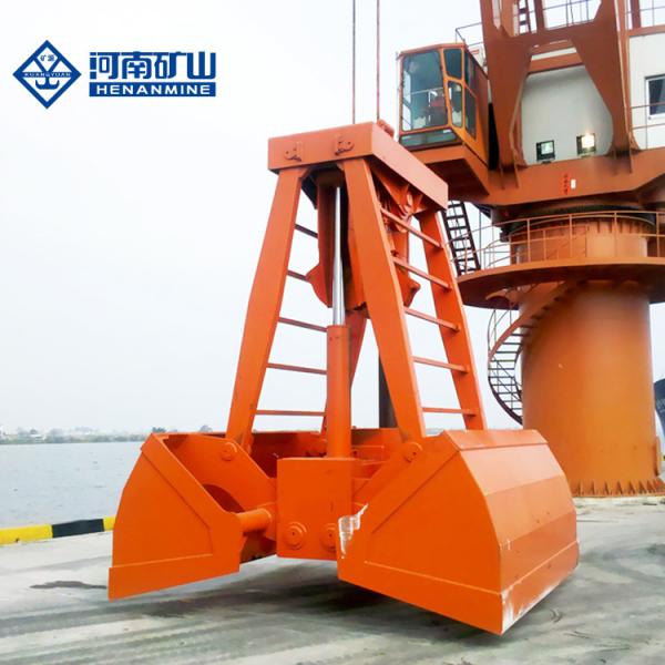Remote Control Port Hydraulic Grab Bucket , Durable Heavy Equipment Spare Parts