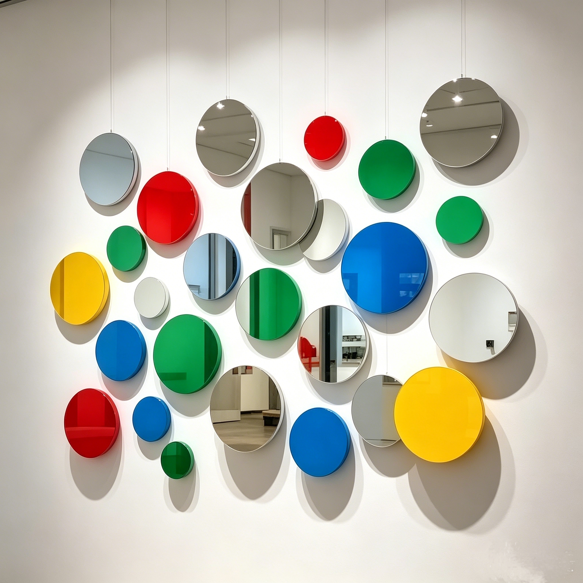 60mm Colorful Acrylic Sensory Mirror Discs For Mosaic Wall Decor DIY Craft Education Kit