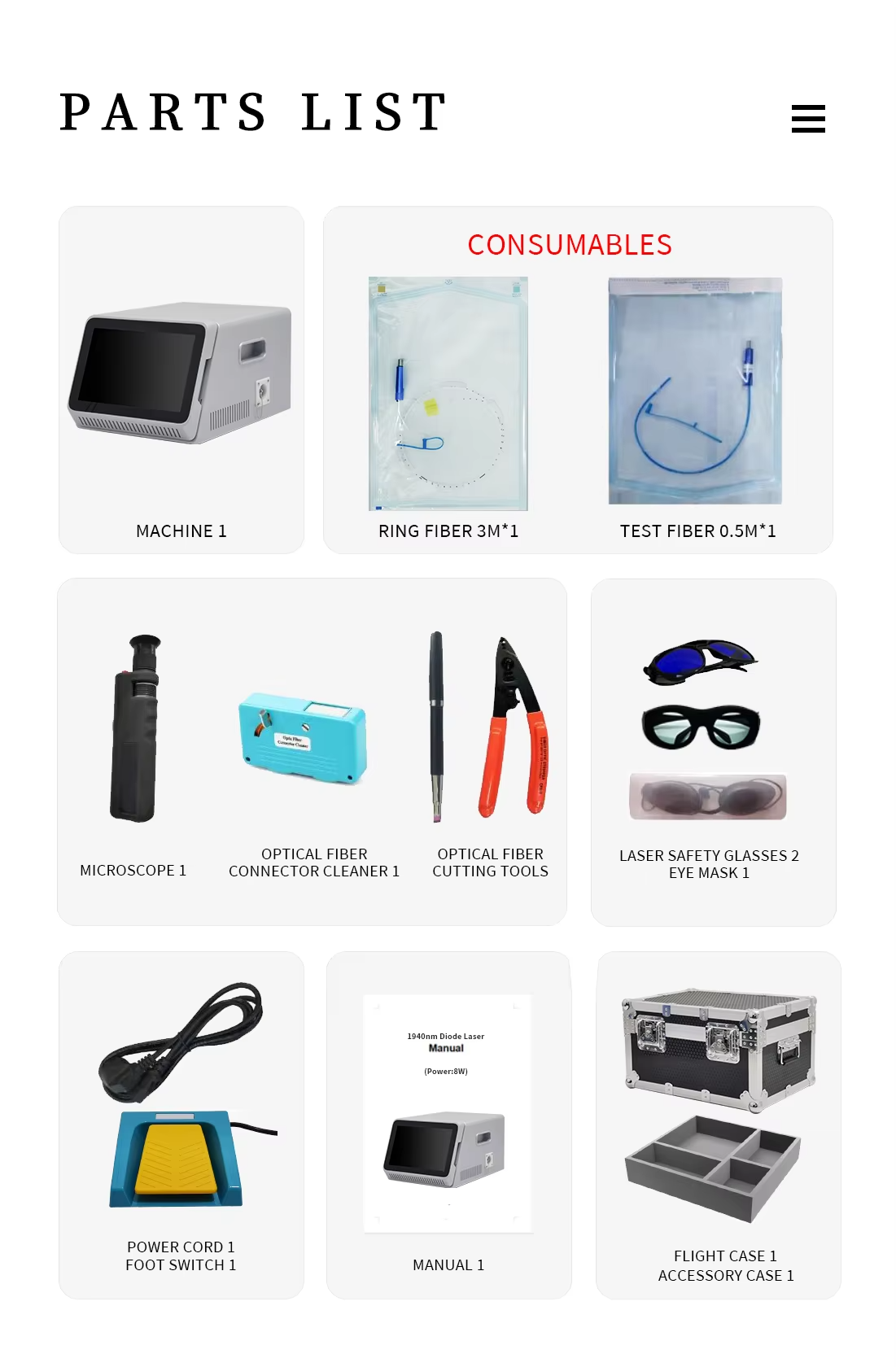 Evlt Phlebology Endovenous Laser 1940nm Fiber Veins Laser Machine