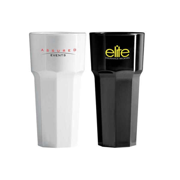 Tall Hiball Polycarbonate Plastic Tumbler Glasses 14oz Red Black White