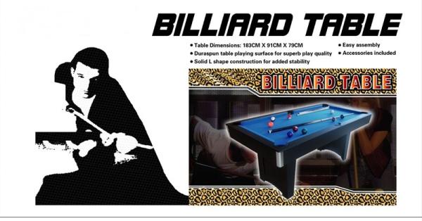 Family Fun 6 FT Billiards Game Table Durable Nylon Cloth With All Accessories Included