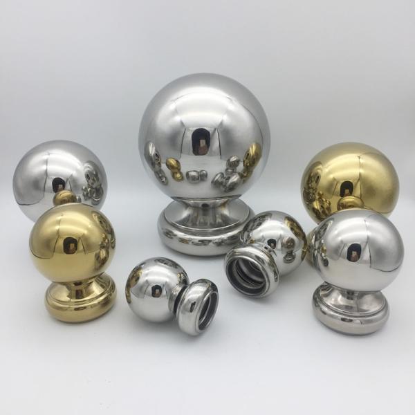 Ouro de prata bola de aço oca inoxidável chapeada com a escada baixa feita sob encomenda do corrimão