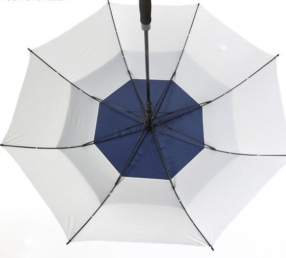 best oversized Vent Design Blue Double Layer Golf Umbrella With 8 Ribs For Promotional for sale