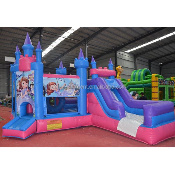 Features PORTABLE Children Naughty Castle Inflatable Bounce House with Slide and Pool