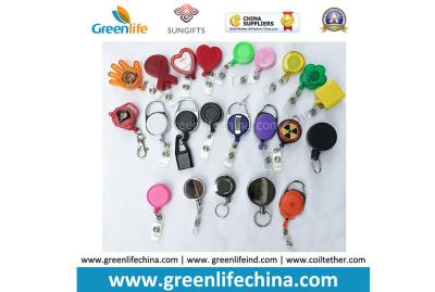 China Factory Direct Multi Styles Custom Logo Printing Plastic Retractable Badge Reel Holders