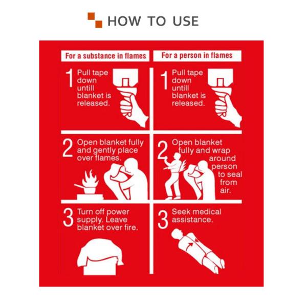 BS EN 1869 Heat Insulation 100% Fiberglass Safety Fire Blanket For Gas Station