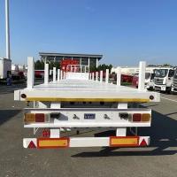 20/40/45FT Semi-Trailer Flatbed Container Truck with Adjustable Twist Lock 12500x2500x1600