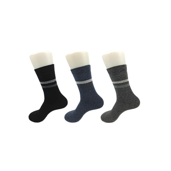 Chaussettes noires de robe de coton de service d'OEM avec la fibre/cachemire/coton organique