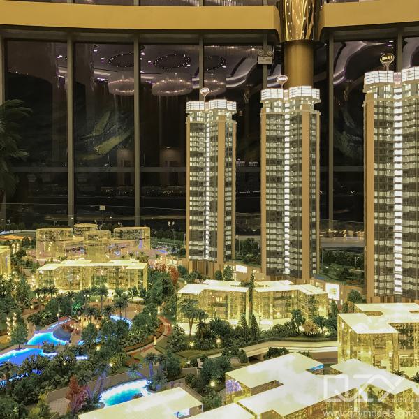 Grupo Kingkey 1/100 Residências da cidade de Shanhai Modelos de edifícios em miniatura