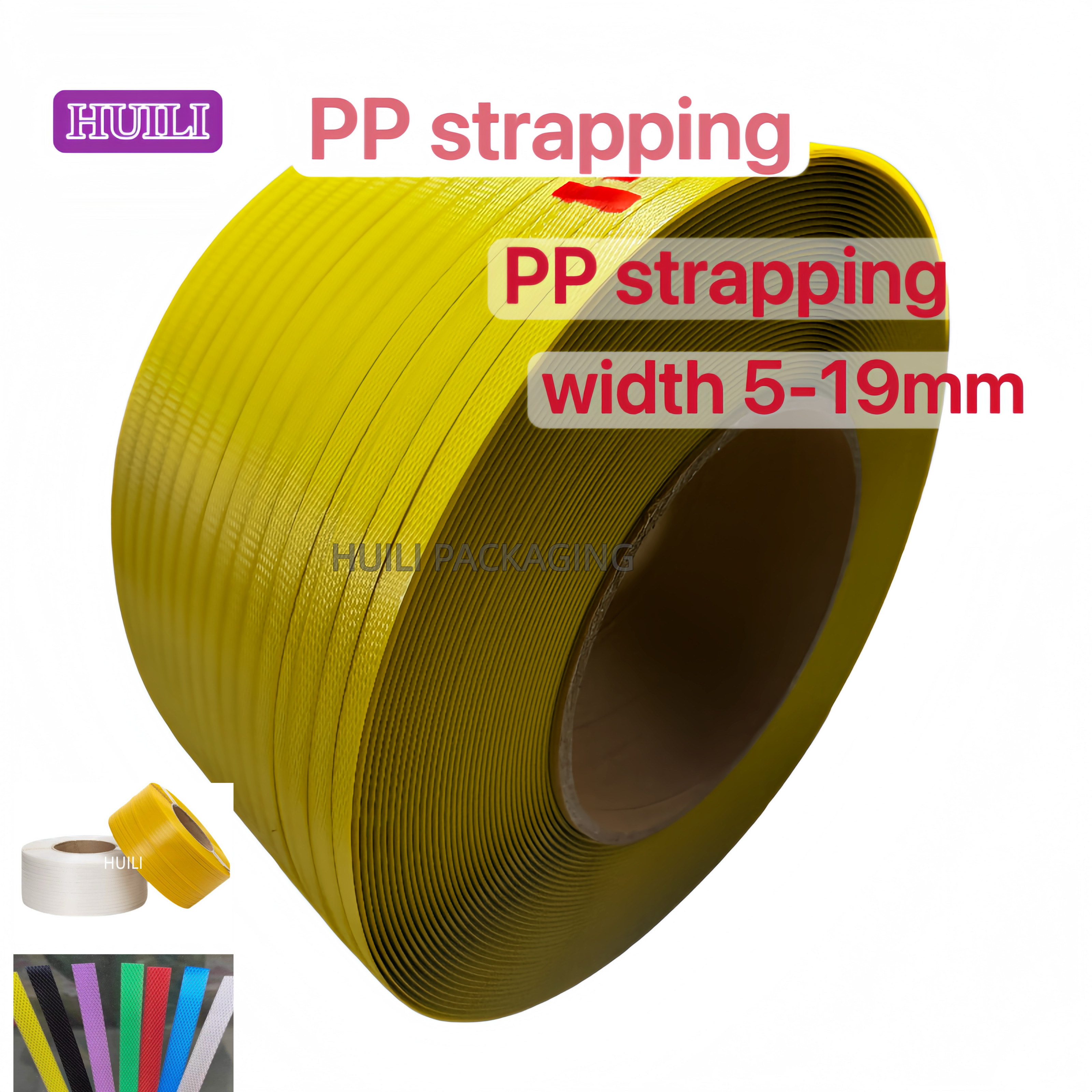 Automatic PP packing straps 5-15mm polypropylene PP strapping for automatic strapping machine